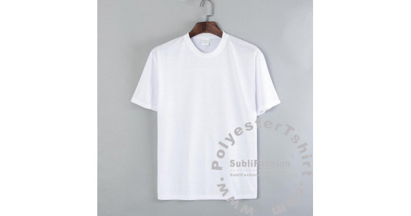 3XL-5XL T-shirt White, Polyester Cotton-Feel, Plus Size